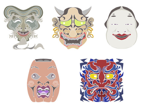 【WSM様】能面 能面 Images – Browse 339 Stock Photos, Vectors, and Video