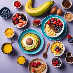 Vibrant Kids’ Breakfast with Avocado Toast, Eggs, and Colorful Berries