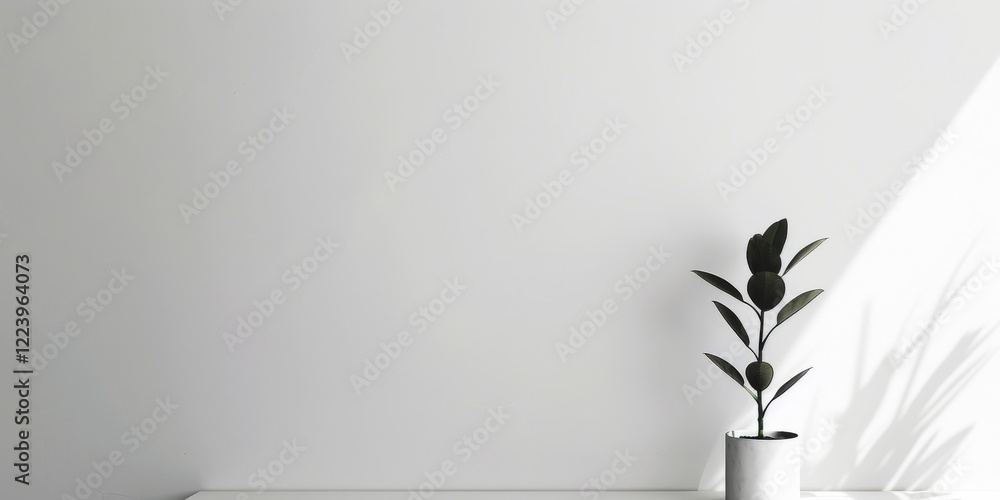 Poster A clean and simple design against a stark white backdrop, Minimalist patterns and typography in a balanced layout, Modern minimalist style
