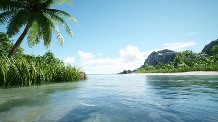 Tranquil Tropical Beach Scene