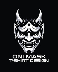 Oni Mask Vector T Shirt Design