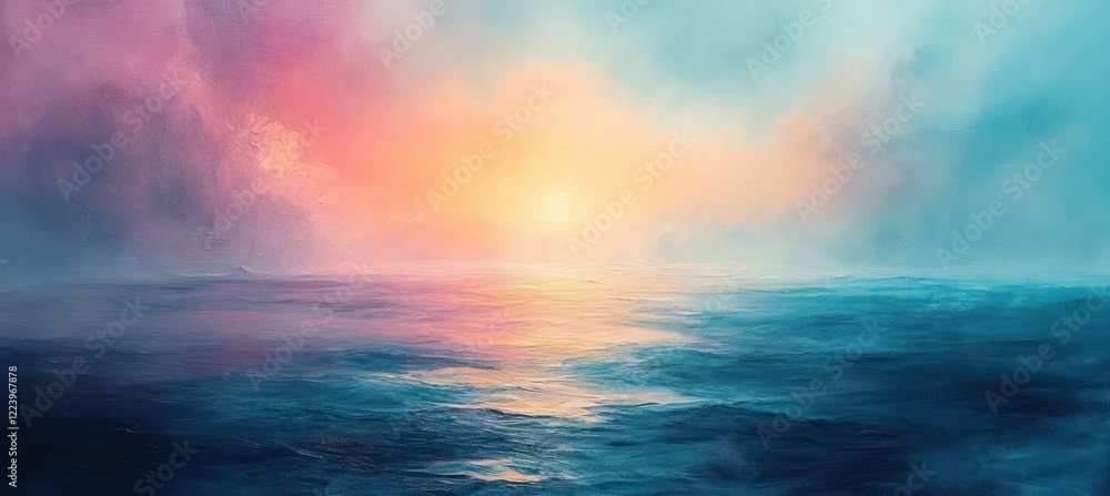 Aufkleber soft pastel gradient background with dreamy abstract texture and minimalist design