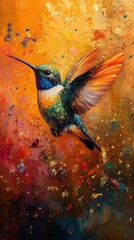Hummingbird in Flight: A Burst of Color