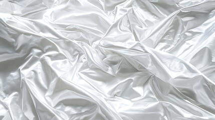 Obraz premium White silk fabric draped in soft folds and curves