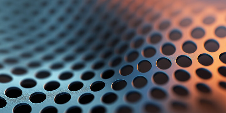 Abstract metallic surface with circular patterns