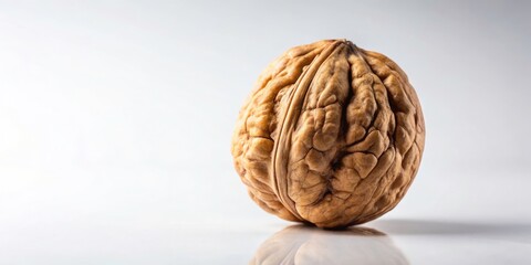 Walnut Image, Isolated White Background, Nut Photography, Food Photo, High-Resolution Nut Image,  Studio Shot, Clean Background,  Perfect for Packaging, Food Blog, Recipe Site, Culinary Photography