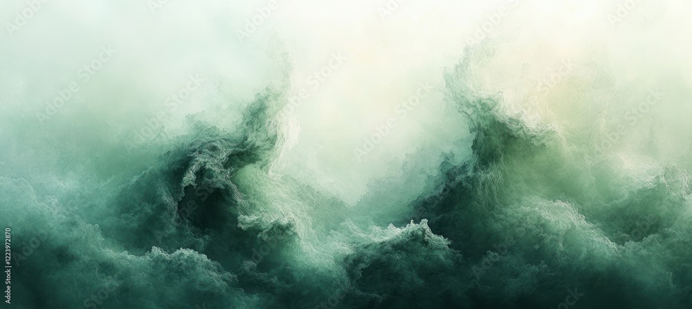 Poster calm green and gray gradient background with soft texture for creative projects