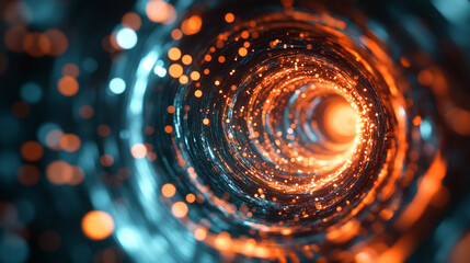 Swirling particles form a glowing sphere shape on a black and transparent background ideal for overlays in screen blending mode evoking energy motion and abstract futuristic vibes

