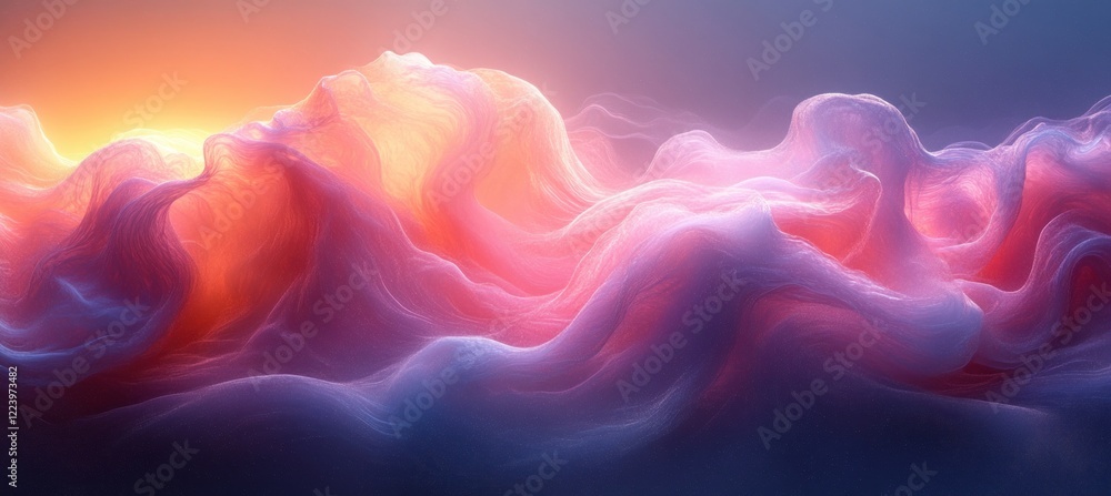 Poster gradient background with grainy texture in purple and pink abstract styles