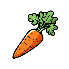 carrot vector design illustration, carrot icon, carrot logo, great as a sticker and add to the design.