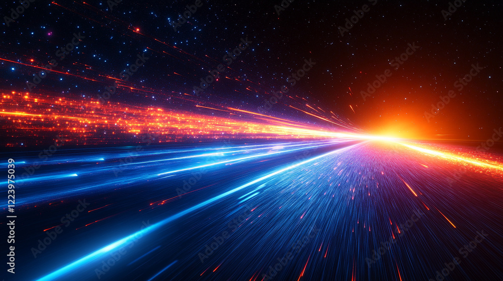 Poster minimalistic bright tone blurred abstract background symbolizing the expansion of the universe moder
