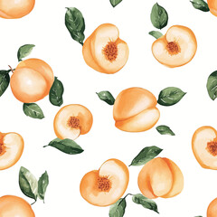 Seamless fabric pattern of apples in colorful and vibrant vector illustration