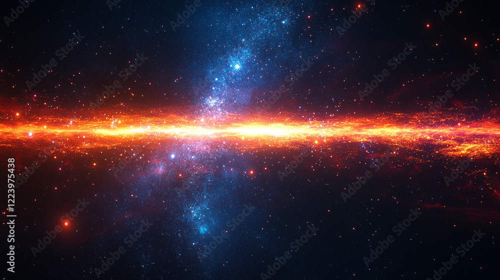 Poster minimalistic bright tone blurred abstract background symbolizing the expansion of the universe moder