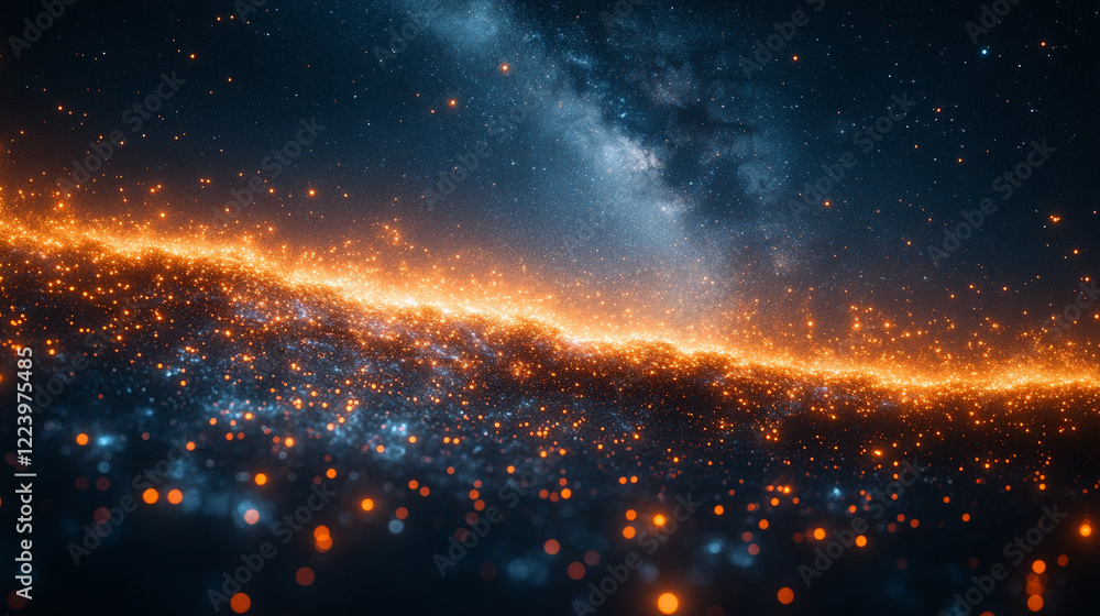 Poster minimalistic bright tone blurred abstract background symbolizing the expansion of the universe moder