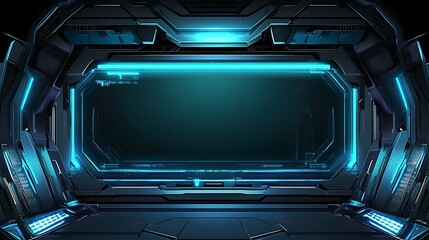 Obraz premium Futuristic Tech Panel Interface Design Concept