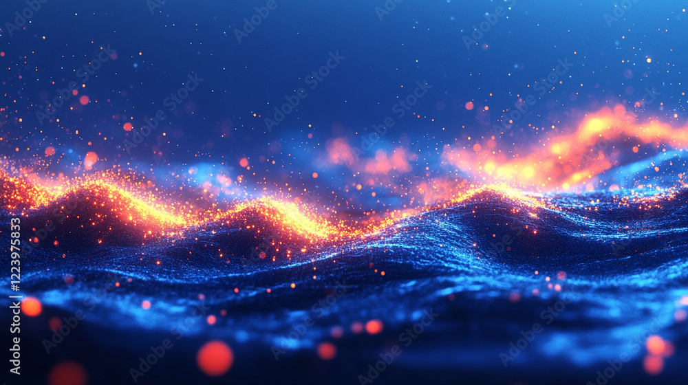 Poster minimalistic bright tone blurred abstract background symbolizing the expansion of the universe moder