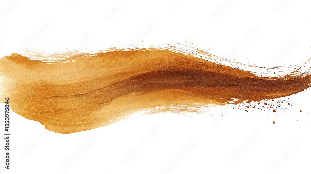 Poster rich brown liquid cascading elegantly into a clean white background creating a beautiful contrast an