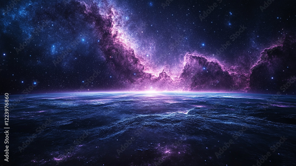 Poster minimalistic bright tone blurred abstract background symbolizing the expansion of the universe moder