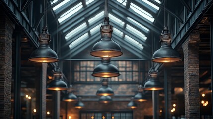 A Captivating Display of Elegant Lights Hanging Gracefully from the Ceiling Creating a Warm Ambiance and Inviting Atmosphere Illuminating the Space with Soft and Charming Glow