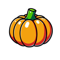 pumpkin vector design illustration, pumpkin icon, pumpkin logo, great as a sticker and add to the design.