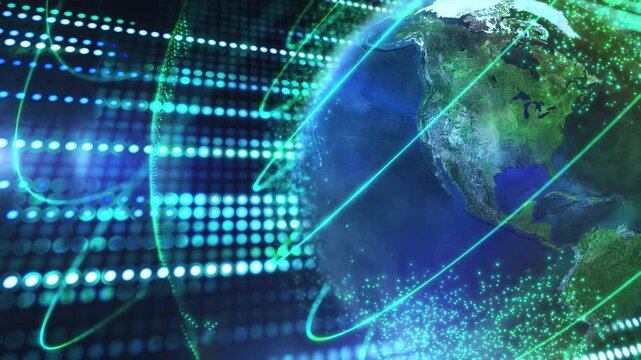 Display of virtual spheres of the Earth's technological environment
