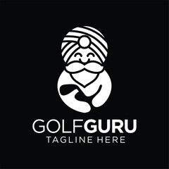 Golf Guru Logo Design. Simple and Modern. Vector illustration