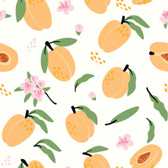 Modern abstract vector design with seamless Fruits pattern and unique textures, ideal for fabric, stationery, and home decor.