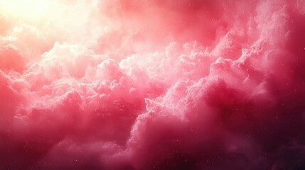 Fototapeta premium Pink and Red Celestial Cloudscape Abstract Art