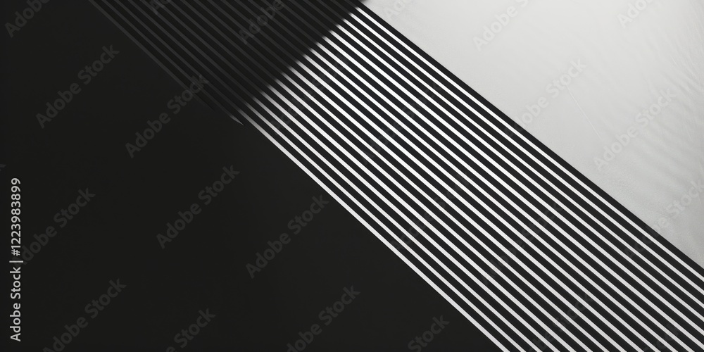 Poster A clean and simple design with a pure black background, Minimalist typography and patterns in a structured layout, Contemporary minimalist style