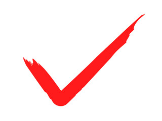 チェックマーク（赤ペン）