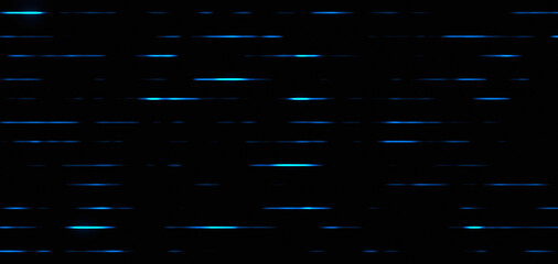 Blue Horizontal Neon Line Glowing Over a Dark Background with Smooth Flow