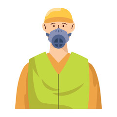 man in Yellow Safety Gear Illustration