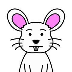 art cute little mouse character