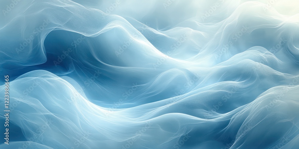Aufkleber light blue and white abstract gradient background with soft texture and ethereal lighting