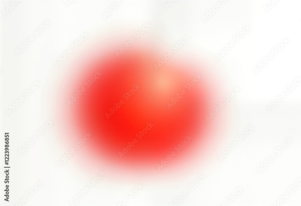 Aufkleber Blurred vibrant red glow light effect creates a spotlight ambiance. Round shape with soft gradient. Use for futuristic display or overlay on other images.