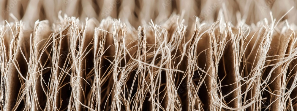 Aufkleber close-up of textured natural fiber material with intricate patterns and detailed strands for craftin