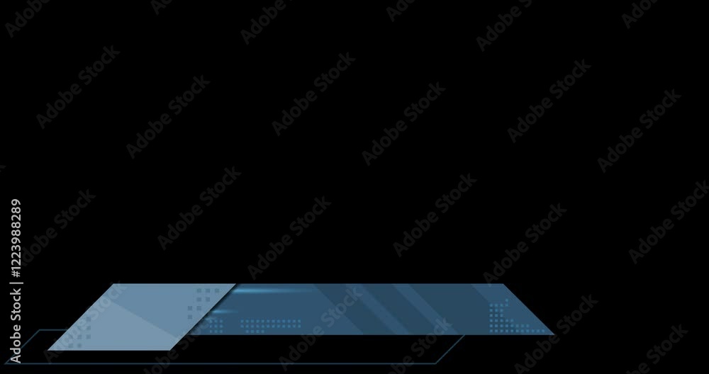Wall mural futuristic design lower third banner animation. blue geometric lower third banner template design. v