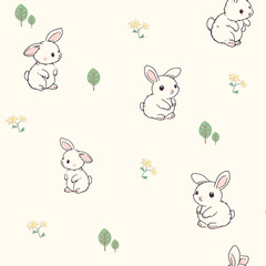 easter seamless pattern Cartoon Illustration Graphic
