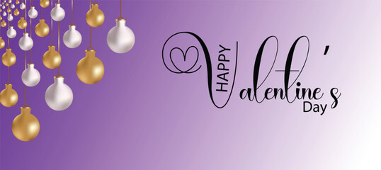 Valentine’s Day greeting card with hearts.