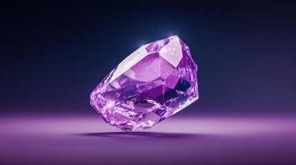 Fototapeta premium Stunning purple crystal with sparkling facets