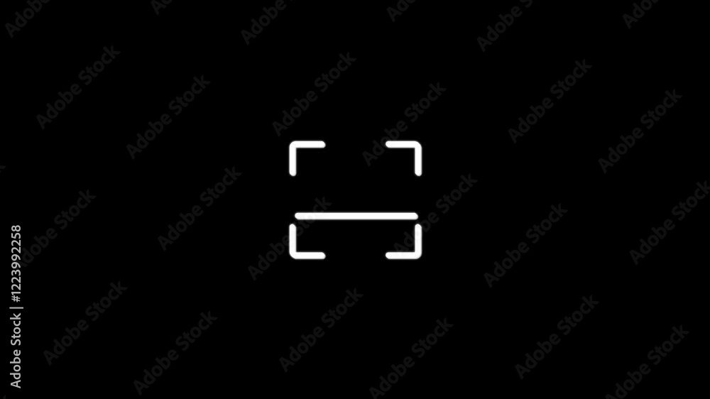 Poster qr code being scanning concept. lock secure security icon scanner icon animation on background.