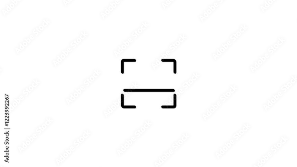Poster qr code being scanning concept. lock secure security icon scanner icon animation on background.