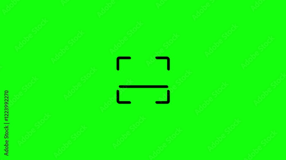 Poster qr code being scanning concept. lock secure security icon scanner icon animation on background.