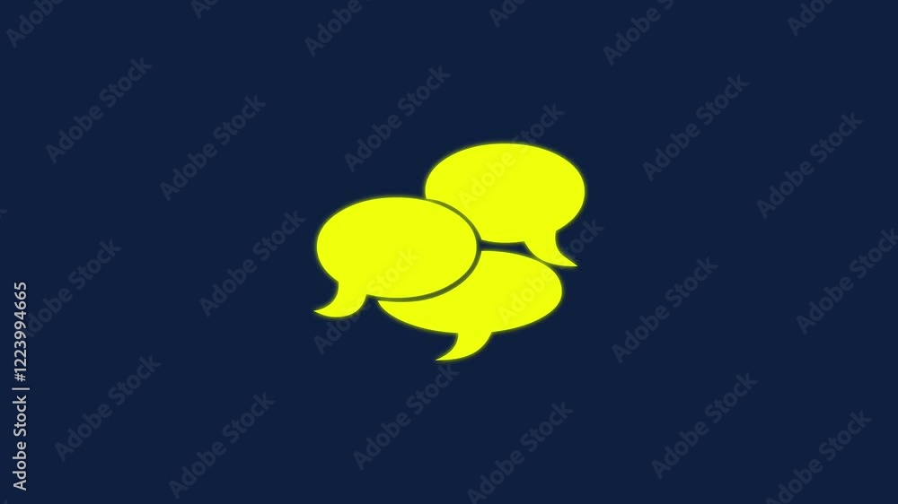 Poster 3d cyan mail envelope icon animated glowing mail envelope, incoming mail, sending mail icon animatio