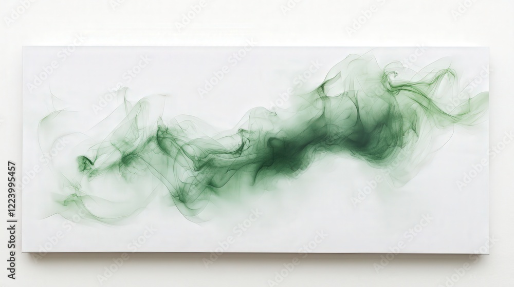 Aufkleber green mystical smoke transitioning into elegant flame patterns, creating a magical and enchanting vi