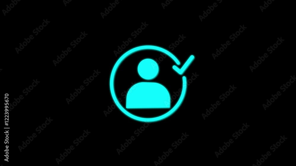 Aufkleber verified user icon - profile, approval and check mark. user profile icon and check mark icon animati