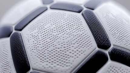 classic black and white soccer ball, highlighting its iconic hexagonal and pentagonal panels