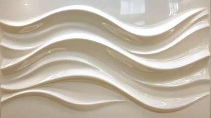 Obraz premium Abstract White Wave Panel Design