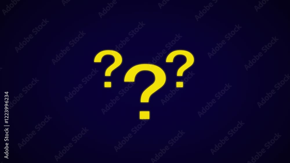 Aufkleber question mark animation pop up question mark flat and 3d screen looping 4k question mark .large ques