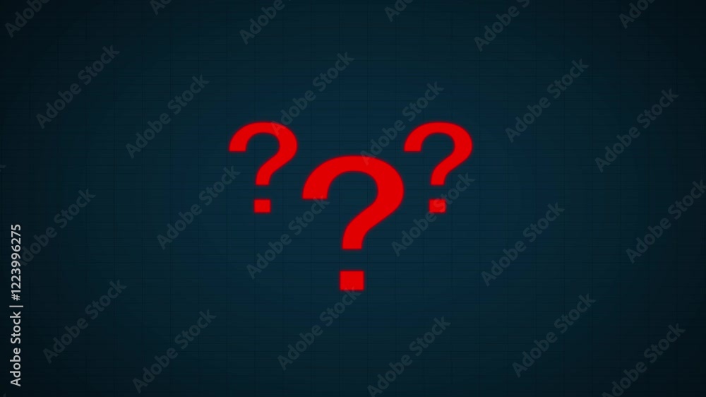 Aufkleber question mark animation pop up question mark flat and 3d screen looping 4k question mark .large ques